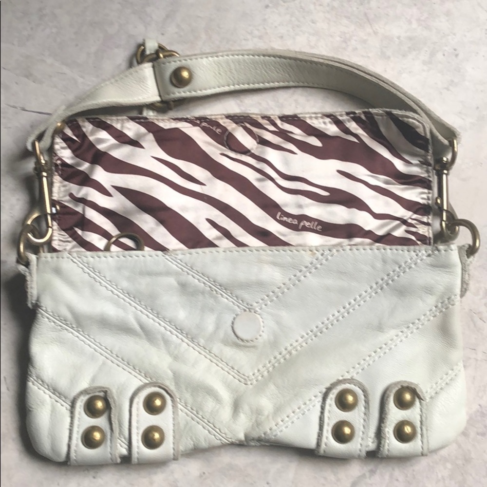 Linea pelle leather clutch